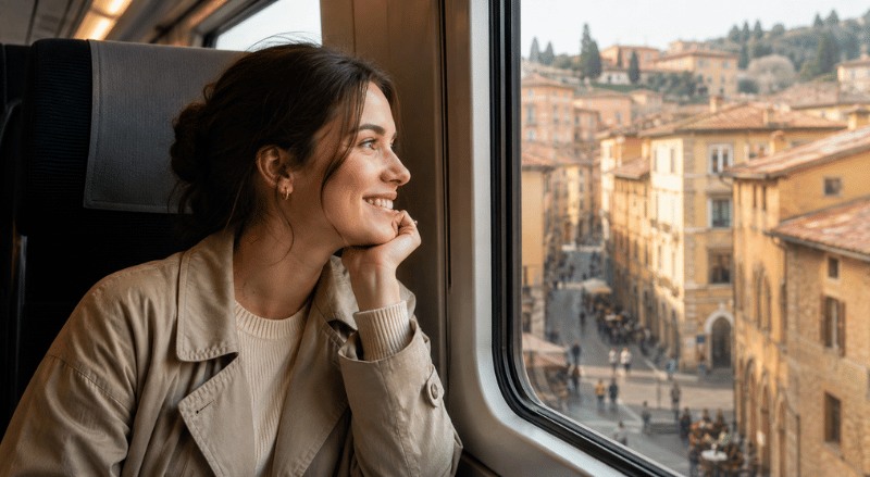 Quais países próximos a Itália para ir de trem?
